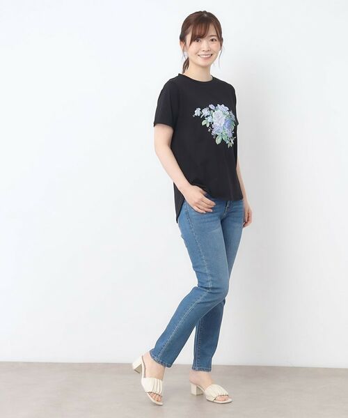 LAURA ASHLEY / ローラ アシュレイ Tシャツ | 【接触冷感/UVカット／コットン100％】ストウ柄 Tシャツ | 詳細10