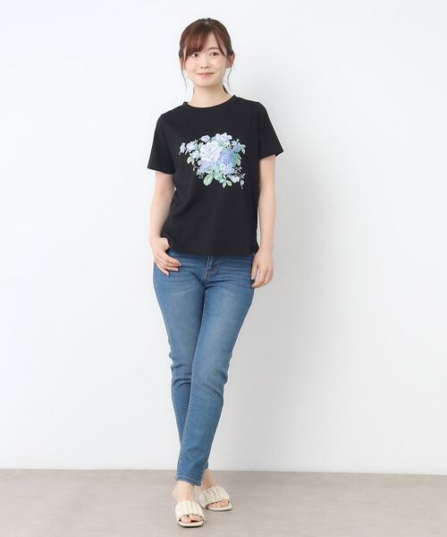 LAURA ASHLEY / ローラ アシュレイ Tシャツ | 【接触冷感/UVカット／コットン100％】ストウ柄 Tシャツ | 詳細11