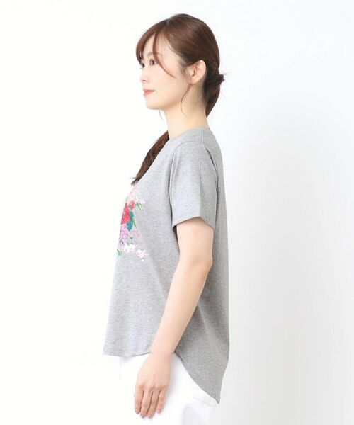 LAURA ASHLEY / ローラ アシュレイ Tシャツ | 【接触冷感/UVカット／コットン100％】ストウ柄 Tシャツ | 詳細14