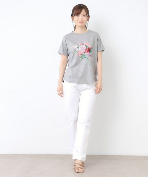 LAURA ASHLEY / ローラ アシュレイ Tシャツ | 【接触冷感/UVカット／コットン100％】ストウ柄 Tシャツ | 詳細7