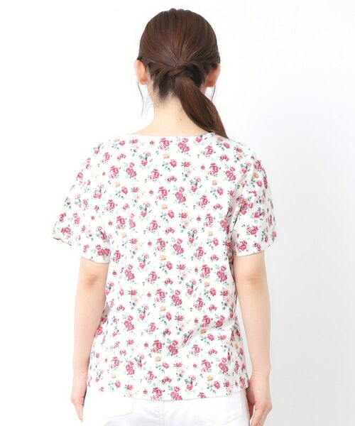 LAURA ASHLEY / ローラ アシュレイ カットソー | 【接触冷感/コットン100％】アルバティーン柄 Tシャツ | 詳細11