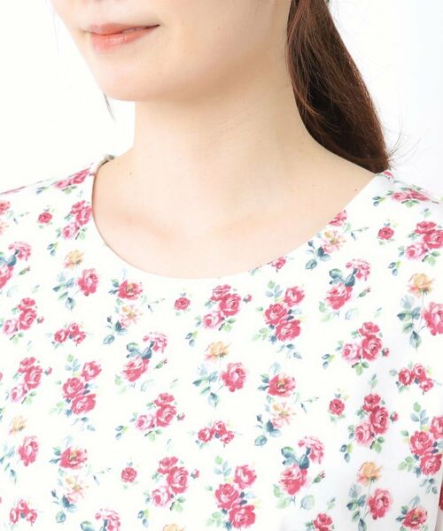 LAURA ASHLEY / ローラ アシュレイ カットソー | 【接触冷感/コットン100％】アルバティーン柄 Tシャツ | 詳細12