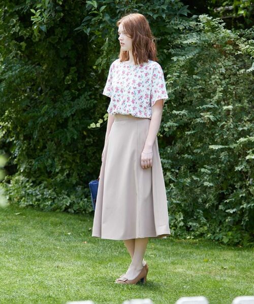 LAURA ASHLEY / ローラ アシュレイ カットソー | 【接触冷感/コットン100％】アルバティーン柄 Tシャツ | 詳細16