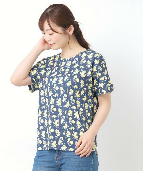 LAURA ASHLEY / ローラ アシュレイ カットソー | 【接触冷感/コットン100％】アルバティーン柄 Tシャツ | 詳細5