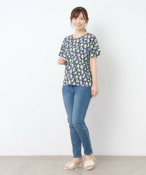LAURA ASHLEY / ローラ アシュレイ カットソー | 【接触冷感/コットン100％】アルバティーン柄 Tシャツ | 詳細7