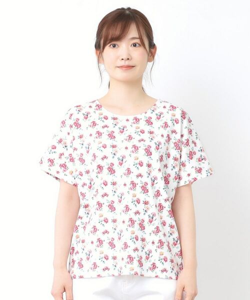 LAURA ASHLEY / ローラ アシュレイ カットソー | 【接触冷感/コットン100％】アルバティーン柄 Tシャツ | 詳細9