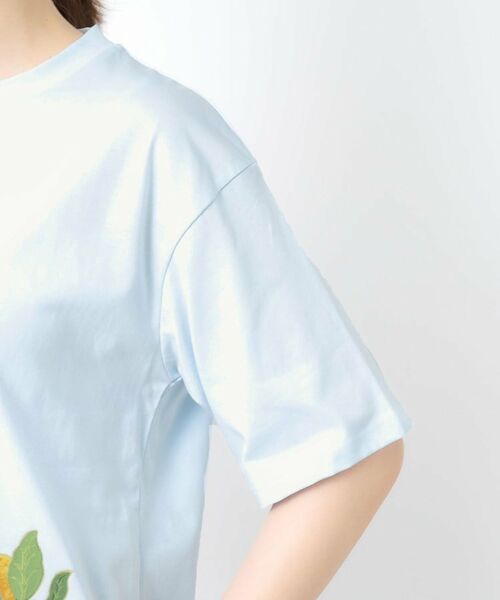 LAURA ASHLEY / ローラ アシュレイ カットソー | 【接触冷感/UVカット／コットン100％】レモン グローブ柄 Tシャツ | 詳細13