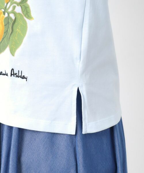 LAURA ASHLEY / ローラ アシュレイ カットソー | 【接触冷感/UVカット／コットン100％】レモン グローブ柄 Tシャツ | 詳細14