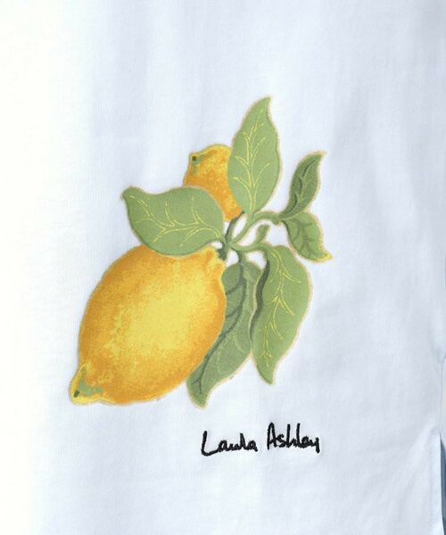 LAURA ASHLEY / ローラ アシュレイ カットソー | 【接触冷感/UVカット／コットン100％】レモン グローブ柄 Tシャツ | 詳細8