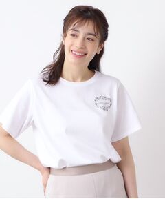 LAURA ASHLEY / ローラ アシュレイ Tシャツ | 【日本製】フローラルクラウン ロゴTシャツ
