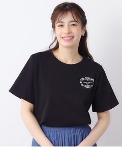 LAURA ASHLEY / ローラ アシュレイ Tシャツ | 【日本製】フローラルクラウン ロゴTシャツ