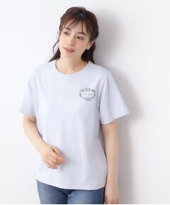 LAURA ASHLEY / ローラ アシュレイ Tシャツ | 【日本製】フローラルクラウン ロゴTシャツ