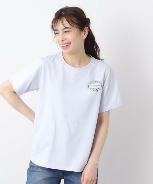 LAURA ASHLEY / ローラ アシュレイ Tシャツ | 【日本製】フローラルクラウン ロゴTシャツ | 詳細10
