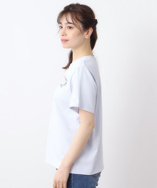 LAURA ASHLEY / ローラ アシュレイ Tシャツ | 【日本製】フローラルクラウン ロゴTシャツ | 詳細14