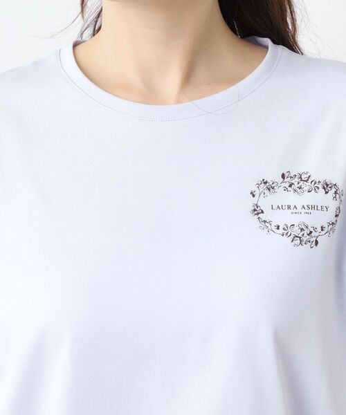 LAURA ASHLEY / ローラ アシュレイ Tシャツ | 【日本製】フローラルクラウン ロゴTシャツ | 詳細16