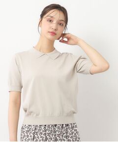 LAURA ASHLEY / ローラ アシュレイ ニット・セーター | 【UVカット／洗える】衿付きサマーニット