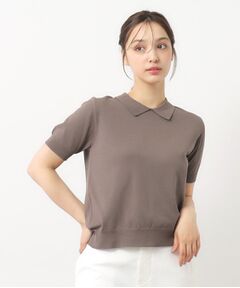 LAURA ASHLEY / ローラ アシュレイ ニット・セーター | 【UVカット／洗える】衿付きサマーニット