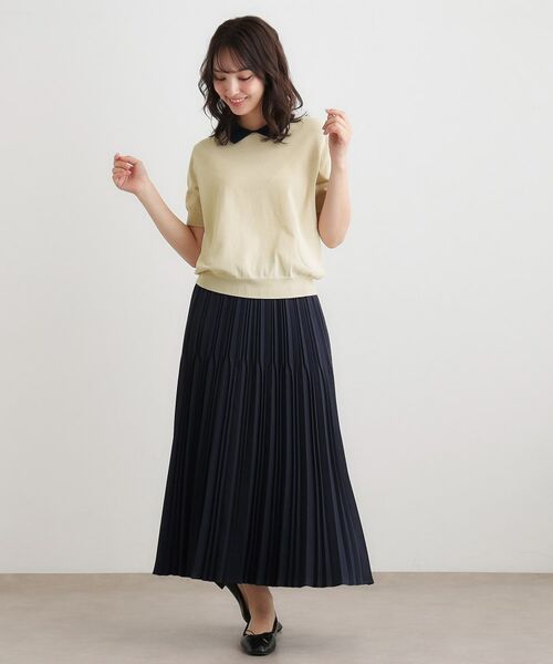 LAURA ASHLEY / ローラ アシュレイ ニット・セーター | 【UVカット/洗える】衿付きサマーニット | 詳細10