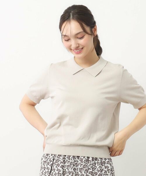 LAURA ASHLEY / ローラ アシュレイ ニット・セーター | 【UVカット/洗える】衿付きサマーニット | 詳細17