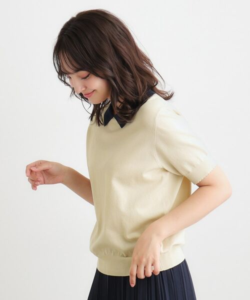 LAURA ASHLEY / ローラ アシュレイ ニット・セーター | 【UVカット/洗える】衿付きサマーニット | 詳細9