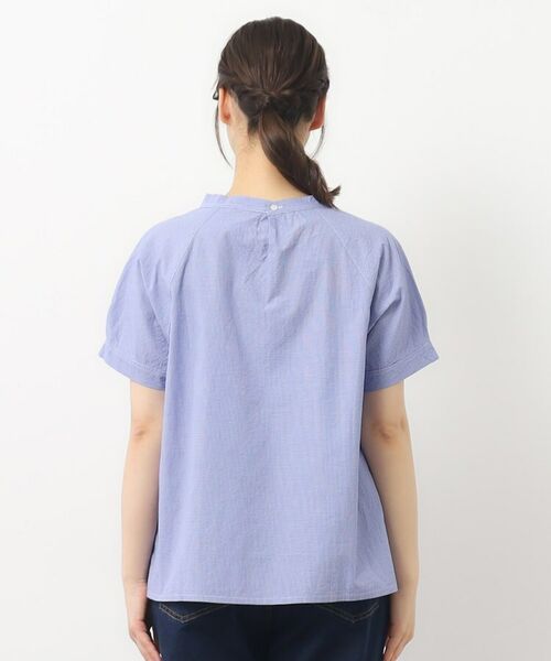 LAURA ASHLEY / ローラ アシュレイ シャツ・ブラウス | 【日本製/ワンマイルウエア】スタンドカラー半袖ブラウス | 詳細15