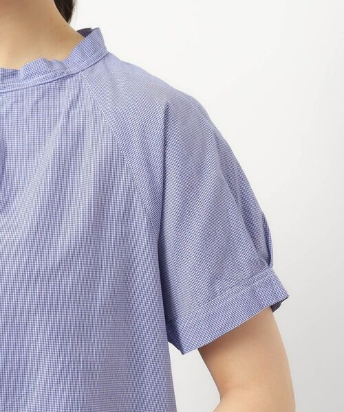 LAURA ASHLEY / ローラ アシュレイ シャツ・ブラウス | 【日本製/ワンマイルウエア】スタンドカラー半袖ブラウス | 詳細18