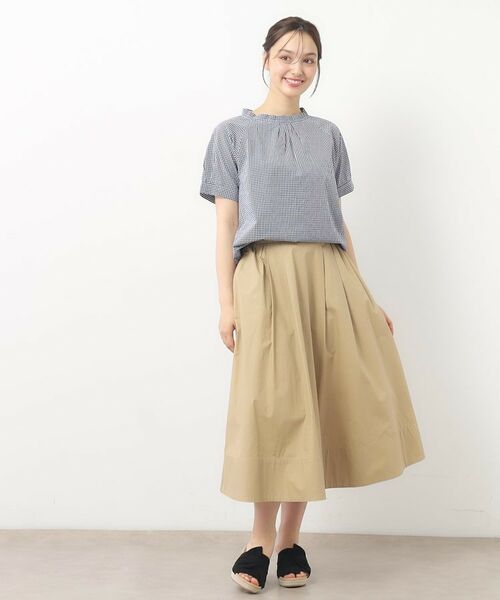 LAURA ASHLEY / ローラ アシュレイ シャツ・ブラウス | 【日本製/ワンマイルウエア】スタンドカラー半袖ブラウス | 詳細6