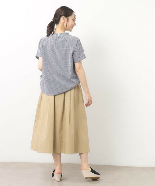 LAURA ASHLEY / ローラ アシュレイ シャツ・ブラウス | 【日本製/ワンマイルウエア】スタンドカラー半袖ブラウス | 詳細7