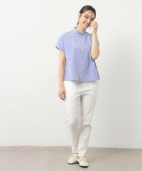 LAURA ASHLEY / ローラ アシュレイ シャツ・ブラウス | 【日本製/ワンマイルウエア】フレンチ袖ブラウス | 詳細3