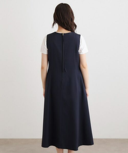 LAURA ASHLEY / ローラ アシュレイ ロング・マキシ丈ワンピース | 【ツイルストレッチ／洗える】Vネックフレアジャンスカ | 詳細11