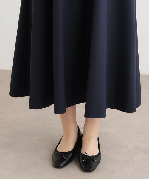 LAURA ASHLEY / ローラ アシュレイ ロング・マキシ丈ワンピース | 【ツイルストレッチ／洗える】Vネックフレアジャンスカ | 詳細16