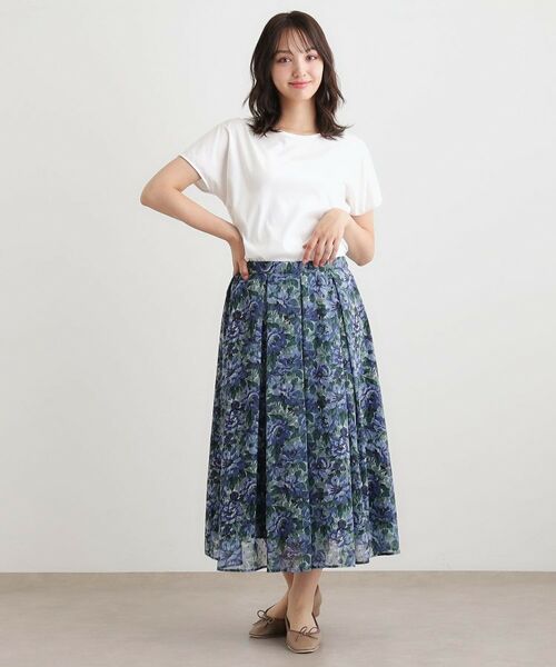 LAURA ASHLEY / ローラ アシュレイ ロング・マキシ丈スカート | 【洗える／同柄アイテムあり】ケラウェイ柄 ドビースカート | 詳細7