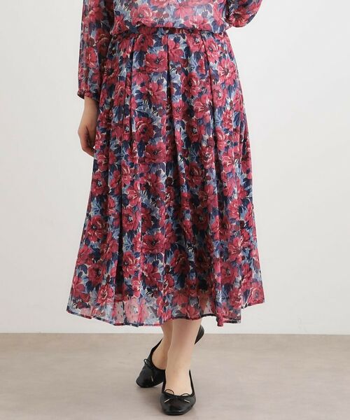LAURA ASHLEY/ローラ アシュレイ 【洗える/同柄アイテムあり】ケラウェイ柄 ドビースカート レッド(160) 40(L) LAURA ASHLEY/ローラ アシュレイ 【洗える/同柄アイテムあり】ケラウェイ柄 ドビースカート レッド(160) 40(L)