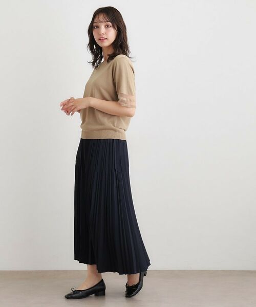 LAURA ASHLEY / ローラ アシュレイ ロング・マキシ丈スカート | 【洗える／ストレッチツイル／ウエストゴム】プリーツスカート | 詳細6