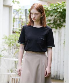 あです    ローラアシュレイ   濃紺    長袖カットソー LAURA ASHLEY / ローラ アシュレイ （レディース） Tシャツ