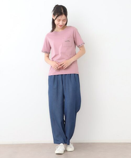 LAURA ASHLEY / ローラ アシュレイ Tシャツ | 【コットン100％／刺繍入り／3colors】エラビー スプリッグ柄 Tシャツ | 詳細11