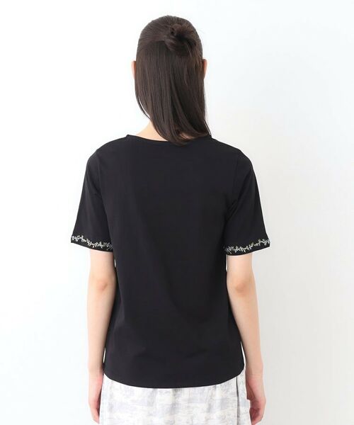 LAURA ASHLEY / ローラ アシュレイ Tシャツ | 【コットン100％／刺繍入り／3colors】エラビー スプリッグ柄 Tシャツ | 詳細15