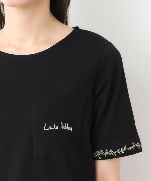 LAURA ASHLEY / ローラ アシュレイ Tシャツ | 【コットン100％／刺繍入り／3colors】エラビー スプリッグ柄 Tシャツ | 詳細17