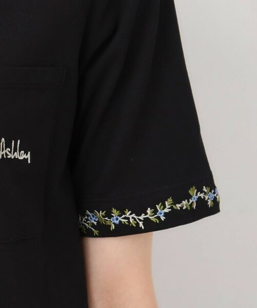 LAURA ASHLEY / ローラ アシュレイ Tシャツ | 【コットン100％／刺繍入り／3colors】エラビー スプリッグ柄 Tシャツ | 詳細18