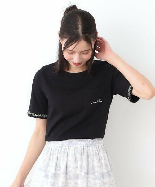 LAURA ASHLEY / ローラ アシュレイ Tシャツ | 【コットン100％／刺繍入り／3colors】エラビー スプリッグ柄 Tシャツ | 詳細22