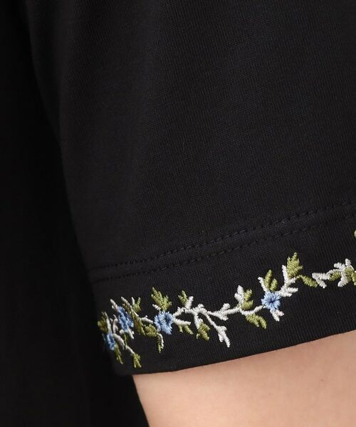 LAURA ASHLEY / ローラ アシュレイ Tシャツ | 【コットン100％／刺繍入り／3colors】エラビー スプリッグ柄 Tシャツ | 詳細8