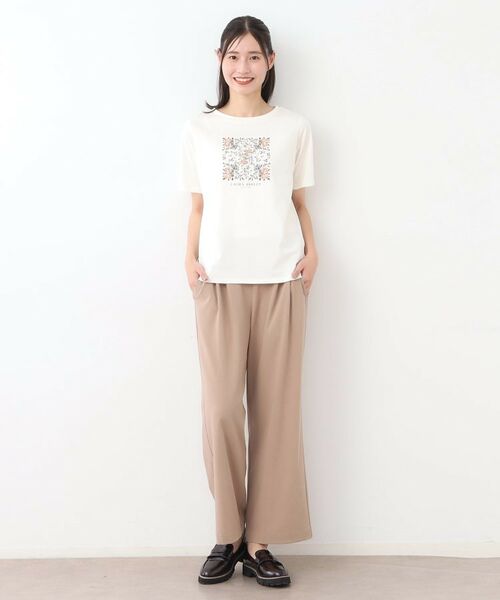 LAURA ASHLEY / ローラ アシュレイ Tシャツ | 【STORY掲載！/接触冷感/コットン100％／3colors】エラビー スカーフ柄 Tシャツ | 詳細1
