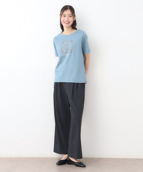 LAURA ASHLEY / ローラ アシュレイ Tシャツ | 【STORY掲載！/接触冷感/コットン100％／3colors】エラビー スカーフ柄 Tシャツ | 詳細10