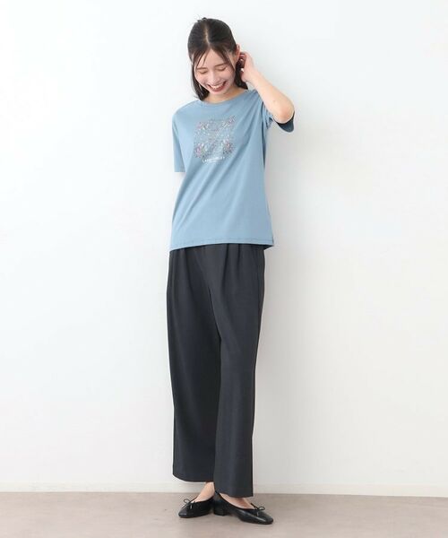 LAURA ASHLEY / ローラ アシュレイ Tシャツ | 【STORY掲載！/接触冷感/コットン100％／3colors】エラビー スカーフ柄 Tシャツ | 詳細11