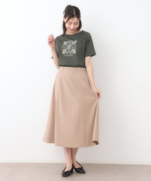 LAURA ASHLEY / ローラ アシュレイ Tシャツ | 【STORY掲載！/接触冷感/コットン100％／3colors】エラビー スカーフ柄 Tシャツ | 詳細7
