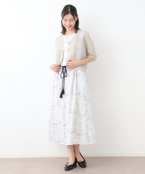 STORY掲載！/リネン混／体型カバーにおすすめ】フィッシュネット