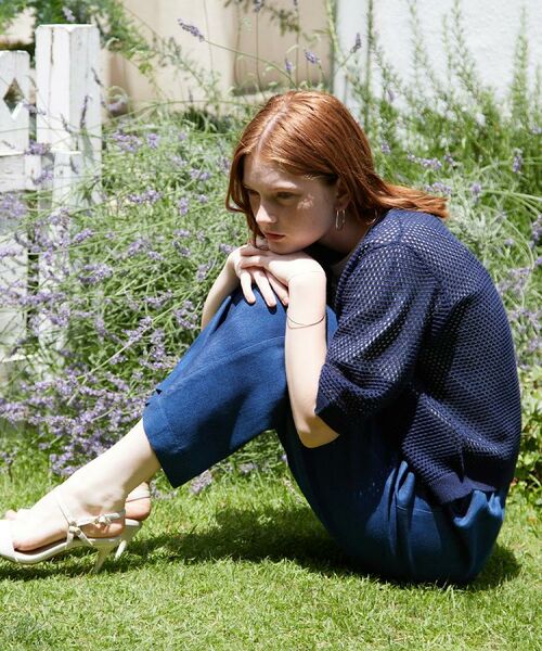 LAURA ASHLEY - LAURAASHLEY(ローラアシュレイ) カーディガン サイズM レディース - ライトグリーン 七分袖 コットン、コットン LAURA ASHLEY - LAURAASHLEY(ローラアシュレイ) カーディガン