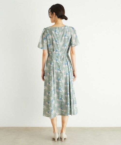 LAURA ASHLEY / ローラ アシュレイ ミニ丈・ひざ丈ワンピース | 【洗える／華やか見え】ブラムウェル柄 シフォンワンピース | 詳細11