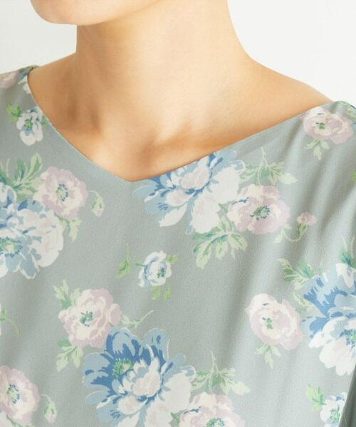 LAURA ASHLEY / ローラ アシュレイ ミニ丈・ひざ丈ワンピース | 【洗える／華やか見え】ブラムウェル柄 シフォンワンピース | 詳細12