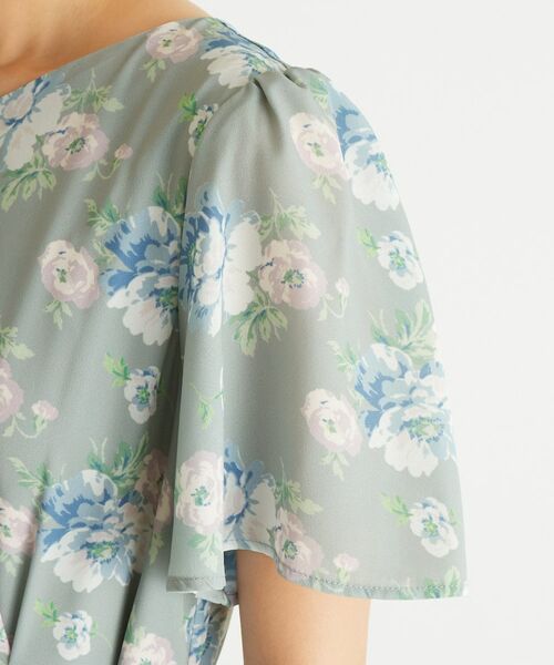 LAURA ASHLEY / ローラ アシュレイ ミニ丈・ひざ丈ワンピース | 【洗える／華やか見え】ブラムウェル柄 シフォンワンピース | 詳細14